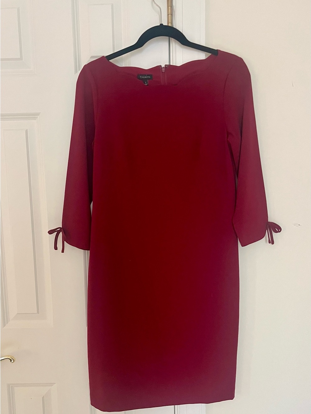 Talbots Deep Red Dress